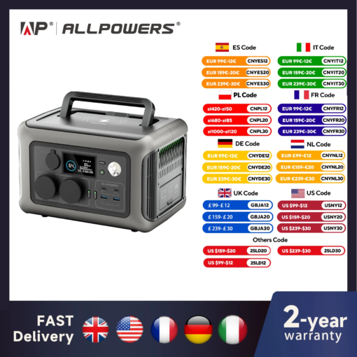 600 Portable Power Station 299Wh Life PO4 Battery